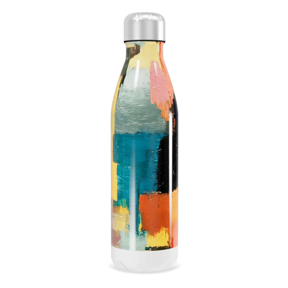 Garrafa Inox - Estampa Colorida Abstrata
