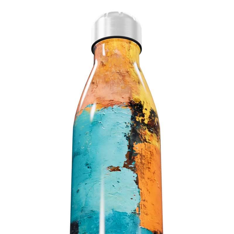 Garrafa Inox - Estampa Colorida Abstrata