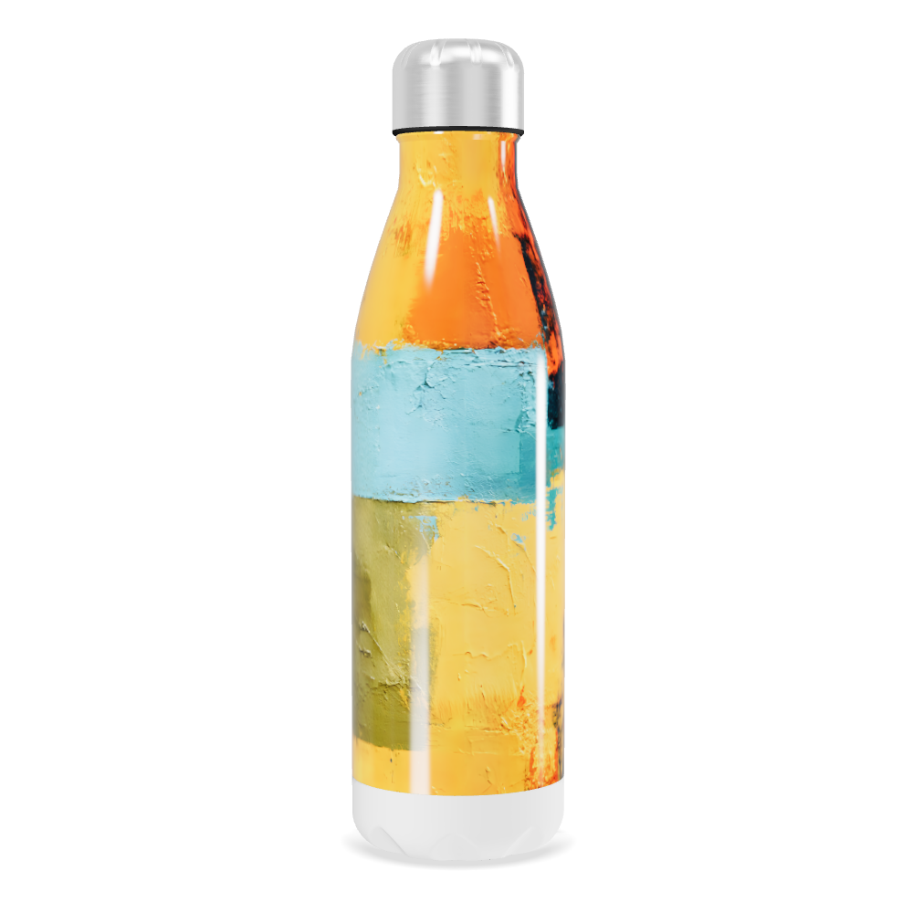 Garrafa Inox - Estampa Abstrata Colorida