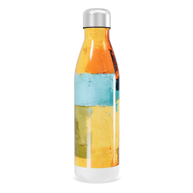 Garrafa Inox - Estampa Abstrata Colorida