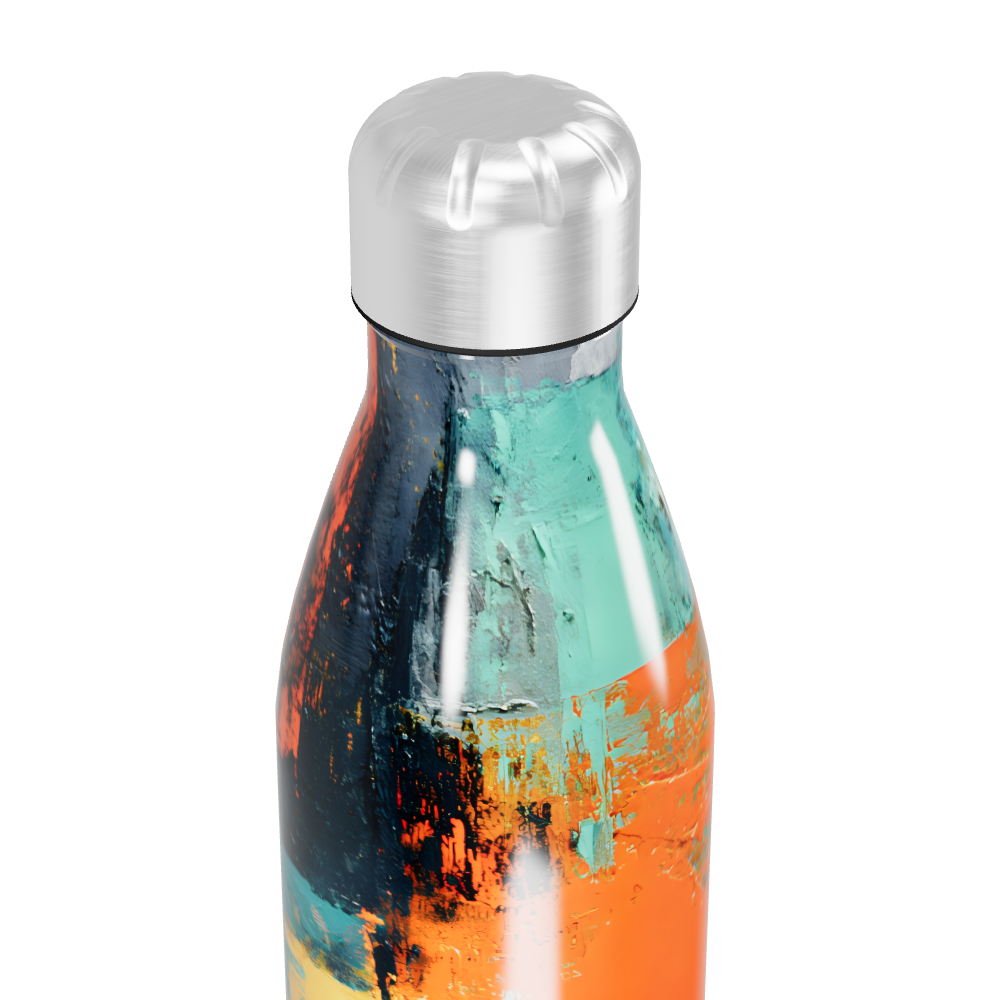 Garrafa Inox - Estampa Abstrata Colorida