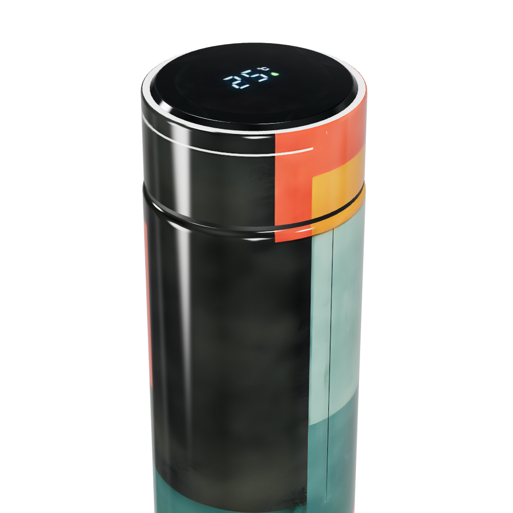 Garrafa Térmica Touch - Multicolorida Abstrata