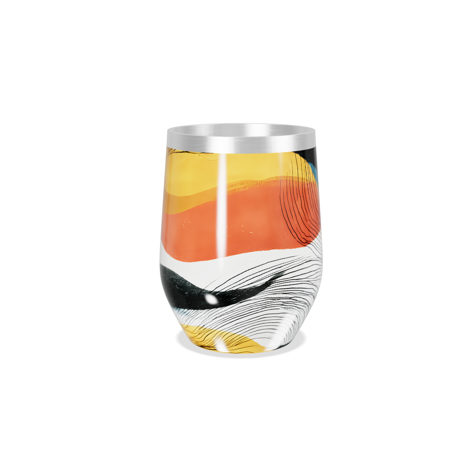 Copo Térmico Slim - Estampa Colorida Abstrata