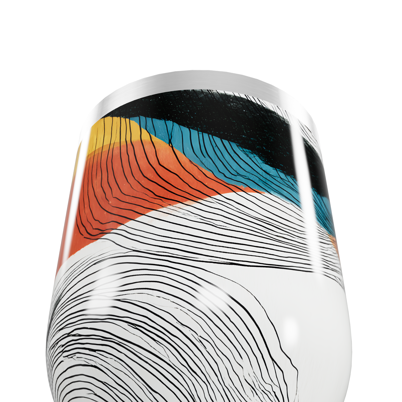 Copo Térmico Slim - Estampa Colorida Abstrata