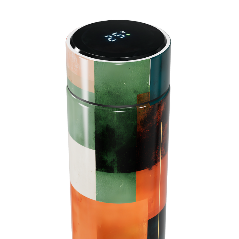 Garrafa Térmica Touch - Estampa Colorida Geométrica