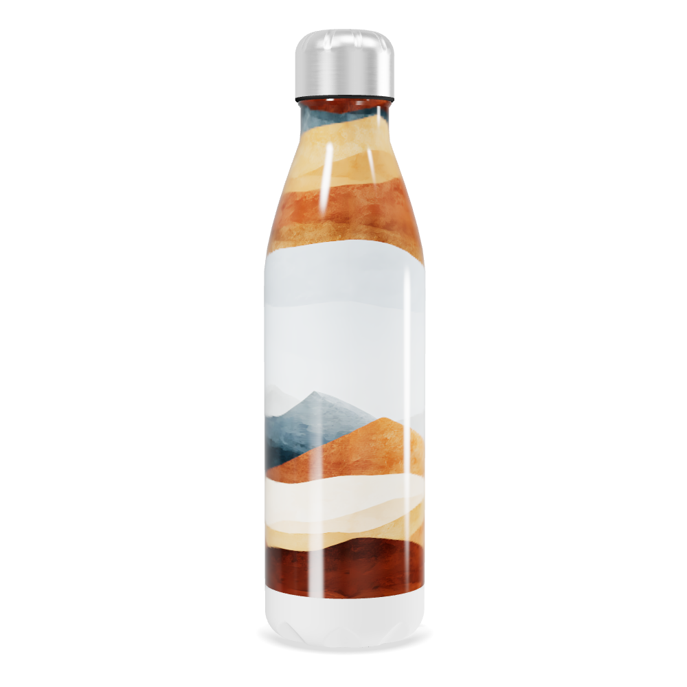 Garrafa Inox - Estampa Paisagem Colorida