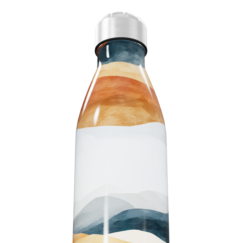 Garrafa Inox - Estampa Paisagem Colorida