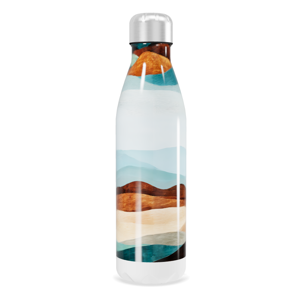 Garrafa Inox - Estampa Paisagem Colorida