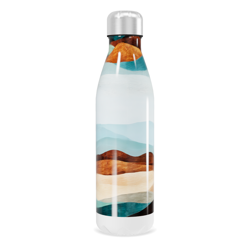 Garrafa Inox - Estampa Paisagem Colorida