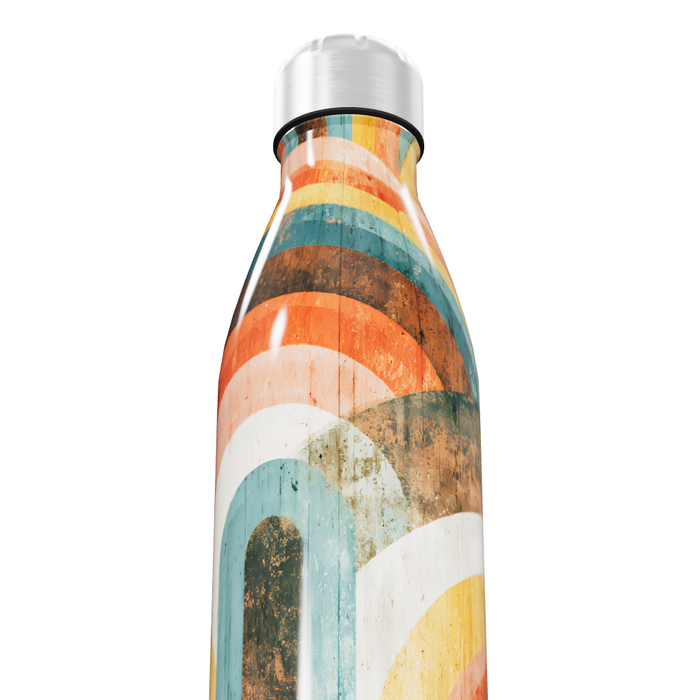 Garrafa Inox - Estampa Arco-Íris