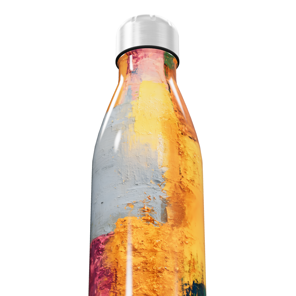 Garrafa Inox - Estampa Abstrata Colorida