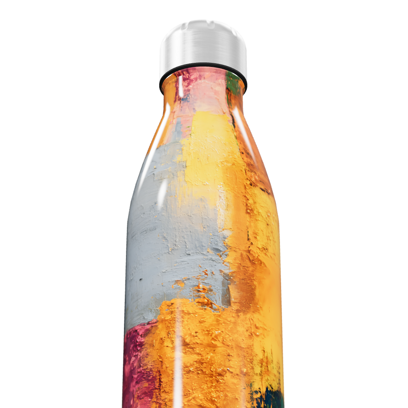 Garrafa Inox - Estampa Abstrata Colorida