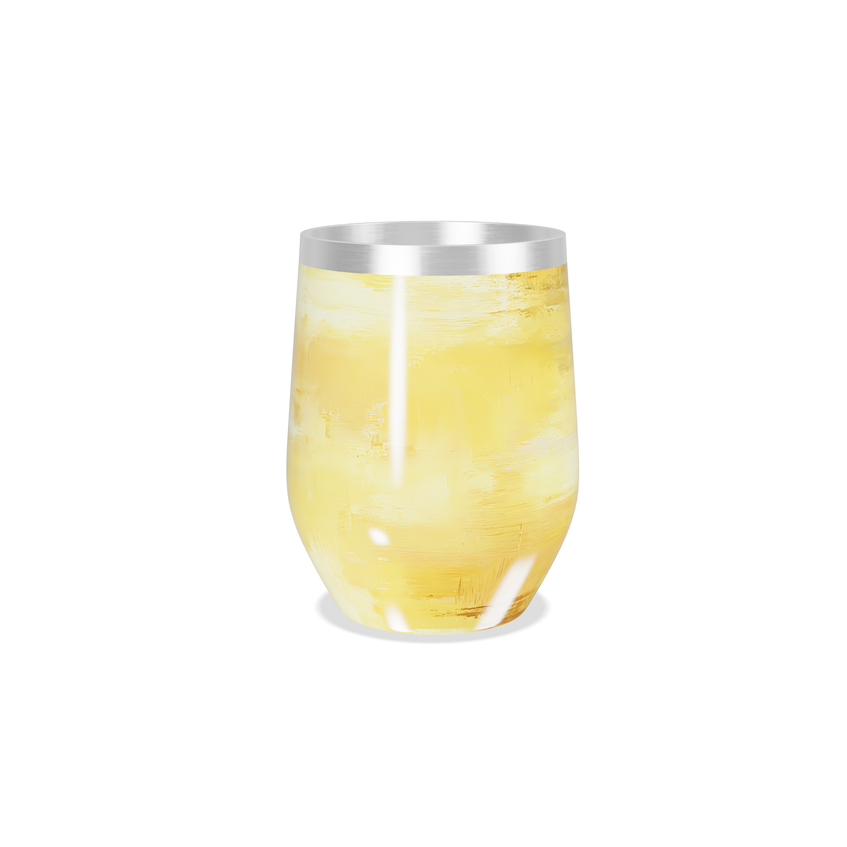 Copo Térmico Slim - Amarelo Pincelado Inox