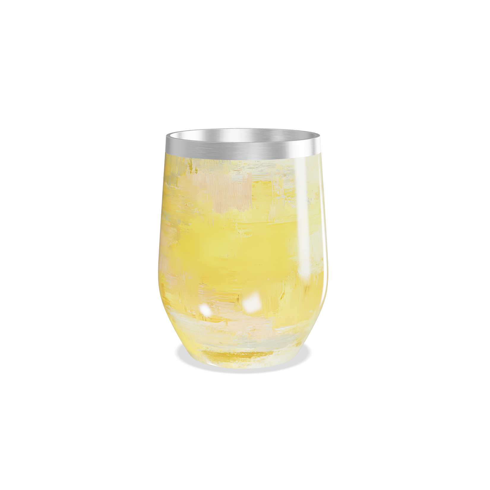 Copo Térmico Slim - Amarelo Pincelado Inox