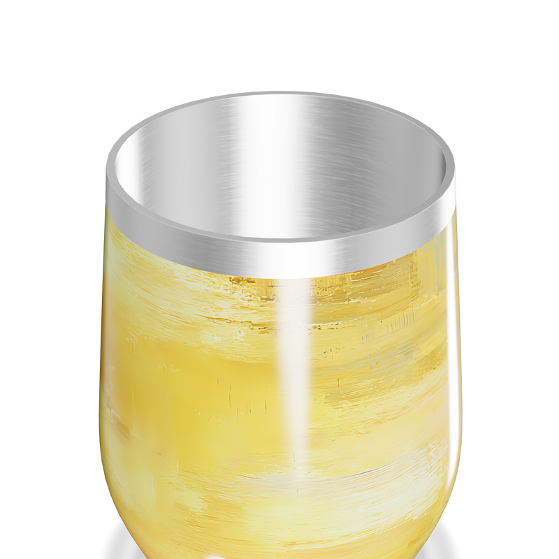 Copo Térmico Slim - Amarelo Pincelado Inox