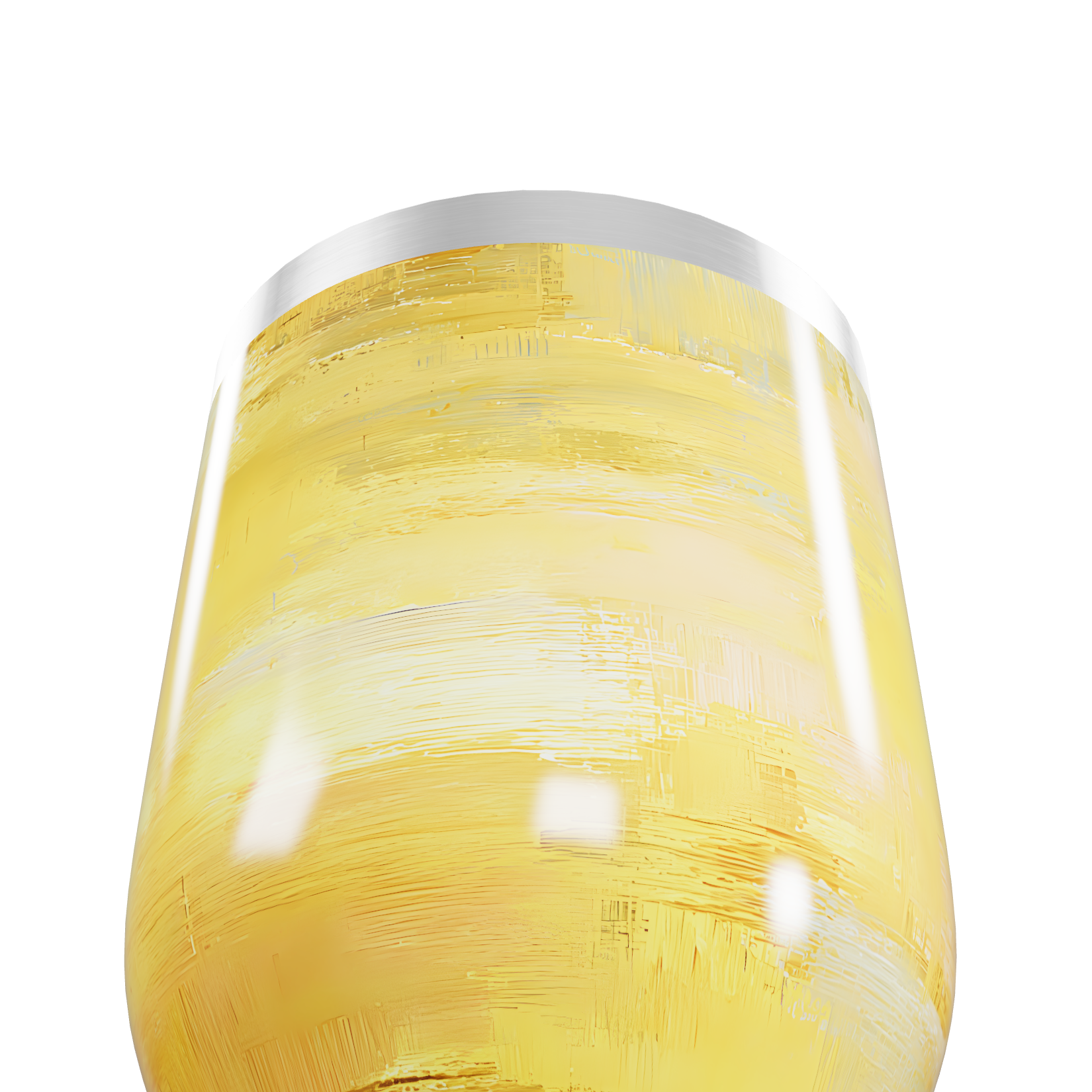 Copo Térmico Slim - Amarelo Pincelado Inox