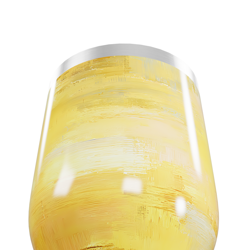 Copo Térmico Slim - Amarelo Pincelado Inox