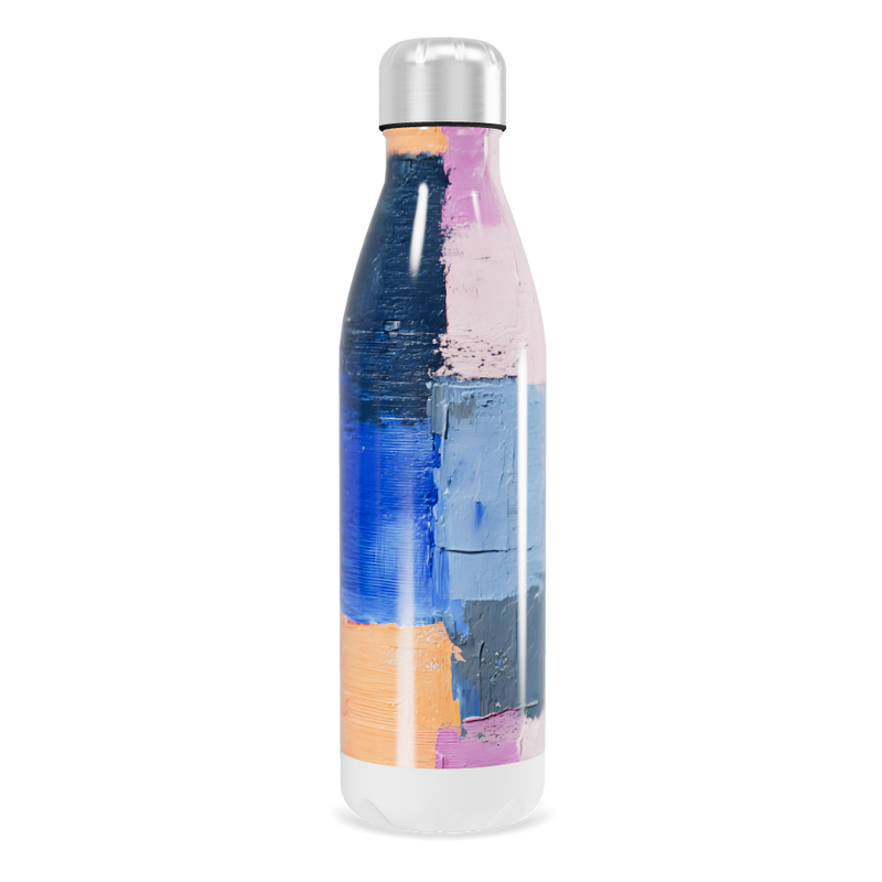 Garrafa Inox - Colorida com Estampa Abstrata