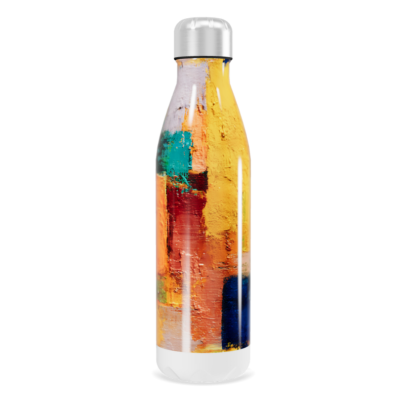 Garrafa Inox - Estampa Abstrata Colorida
