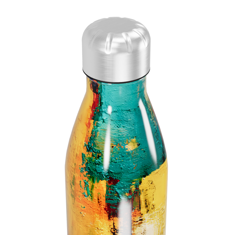 Garrafa Inox - Estampa Abstrata Colorida
