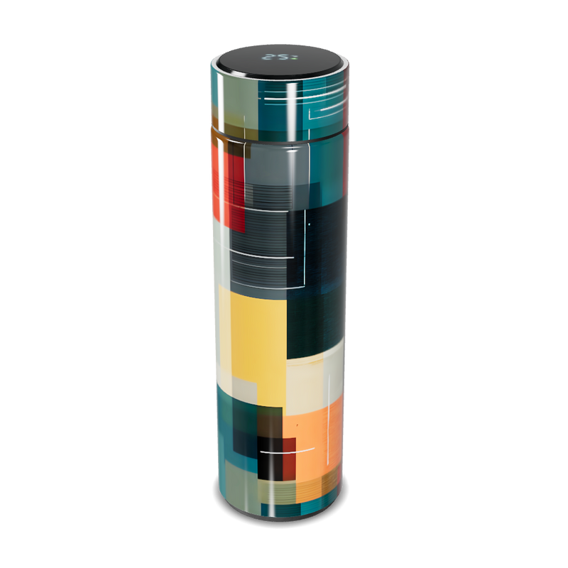 Garrafa Térmica Touch - Estampa Geométrica Colorida