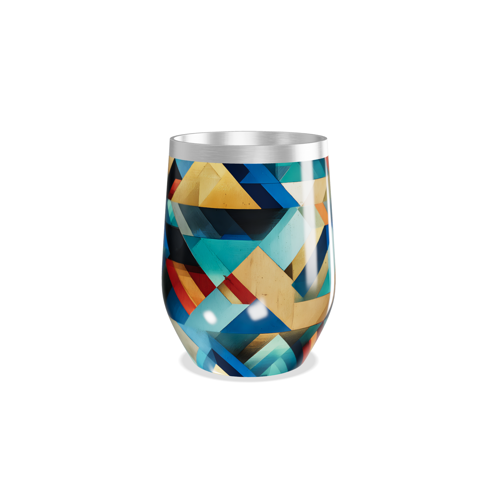 Copo Térmico Slim - Estampa Geométrica Colorida