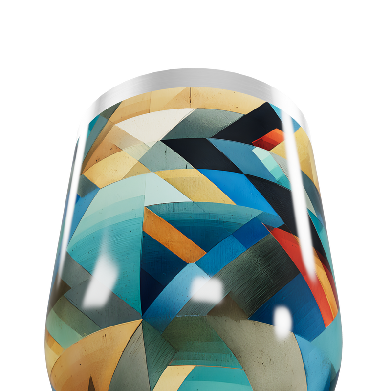 Copo Térmico Slim - Estampa Geométrica Colorida