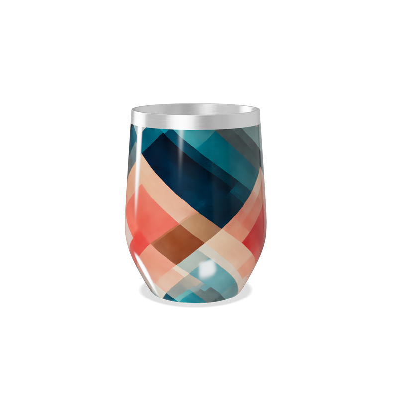 Copo Térmico Slim - Geométrico Colorido Aço Inox