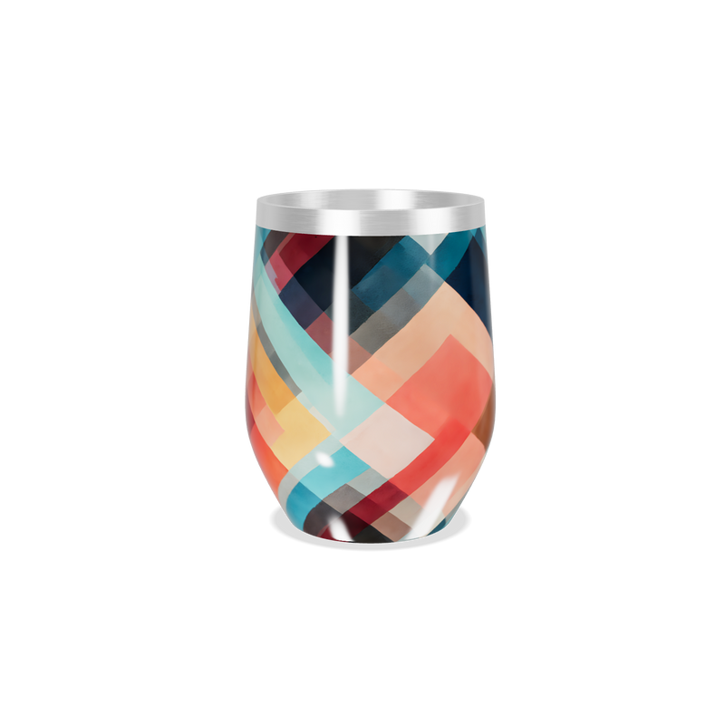 Copo Térmico Slim - Geométrico Colorido Aço Inox