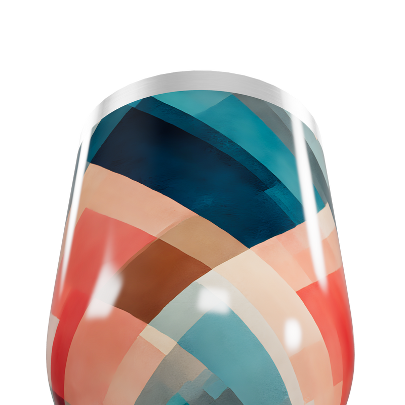 Copo Térmico Slim - Geométrico Colorido Aço Inox