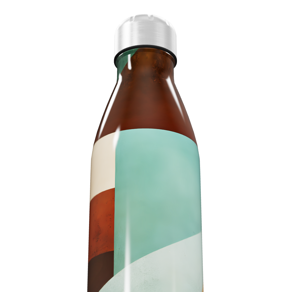 Garrafa Inox - Estampa Geométrica Colorida
