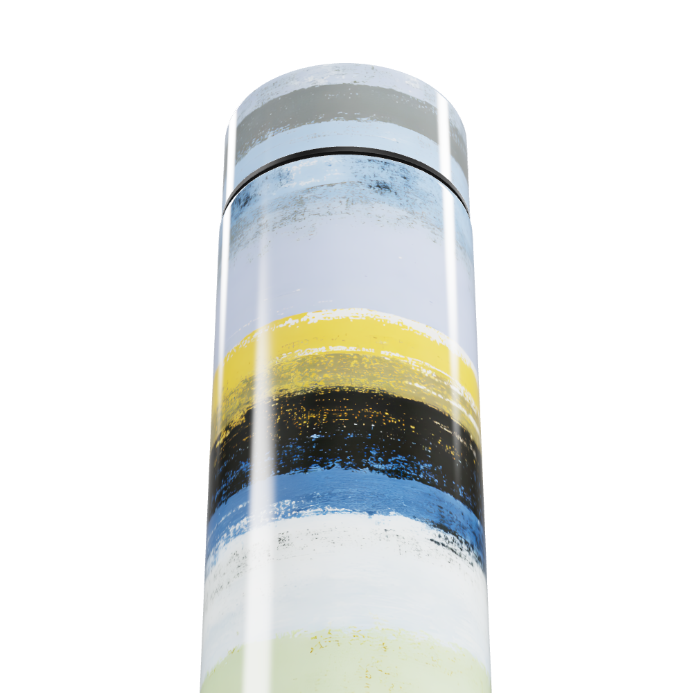 Garrafa Térmica Touch - Listras Coloridas Aço