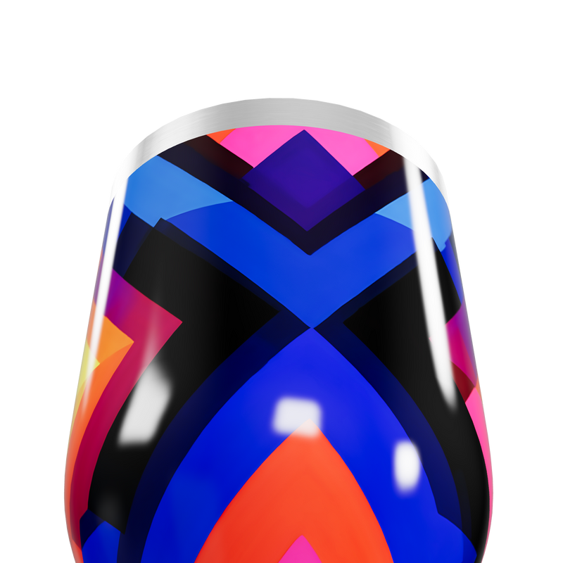 Copo Térmico Slim - Estampa Geométrica Colorida