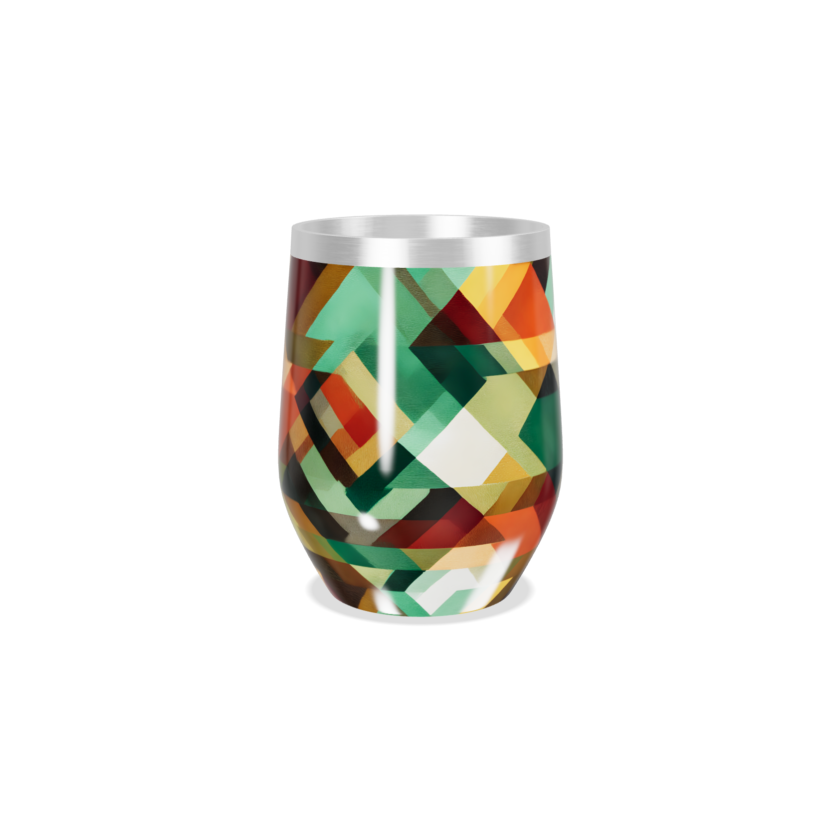 Copo Térmico Slim - Estampa Geométrica Colorida