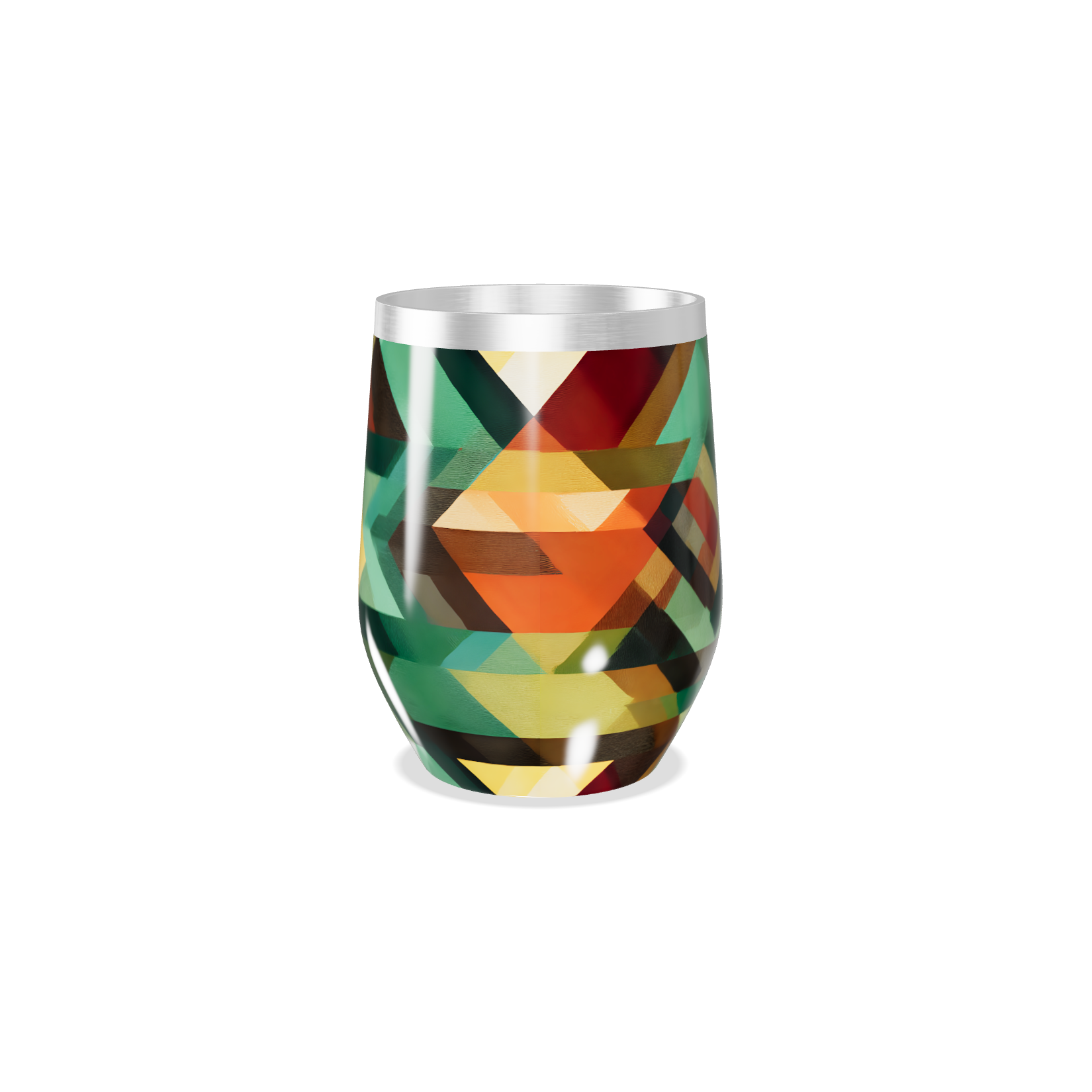 Copo Térmico Slim - Estampa Geométrica Colorida