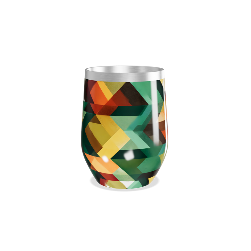 Copo Térmico Slim - Estampa Geométrica Colorida