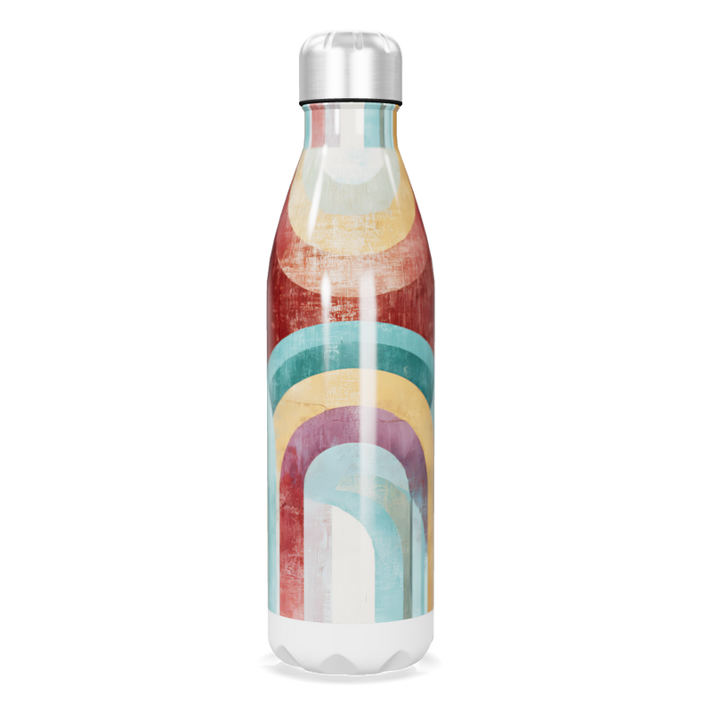 Garrafa Inox - Estampa Arcos Multicoloridos