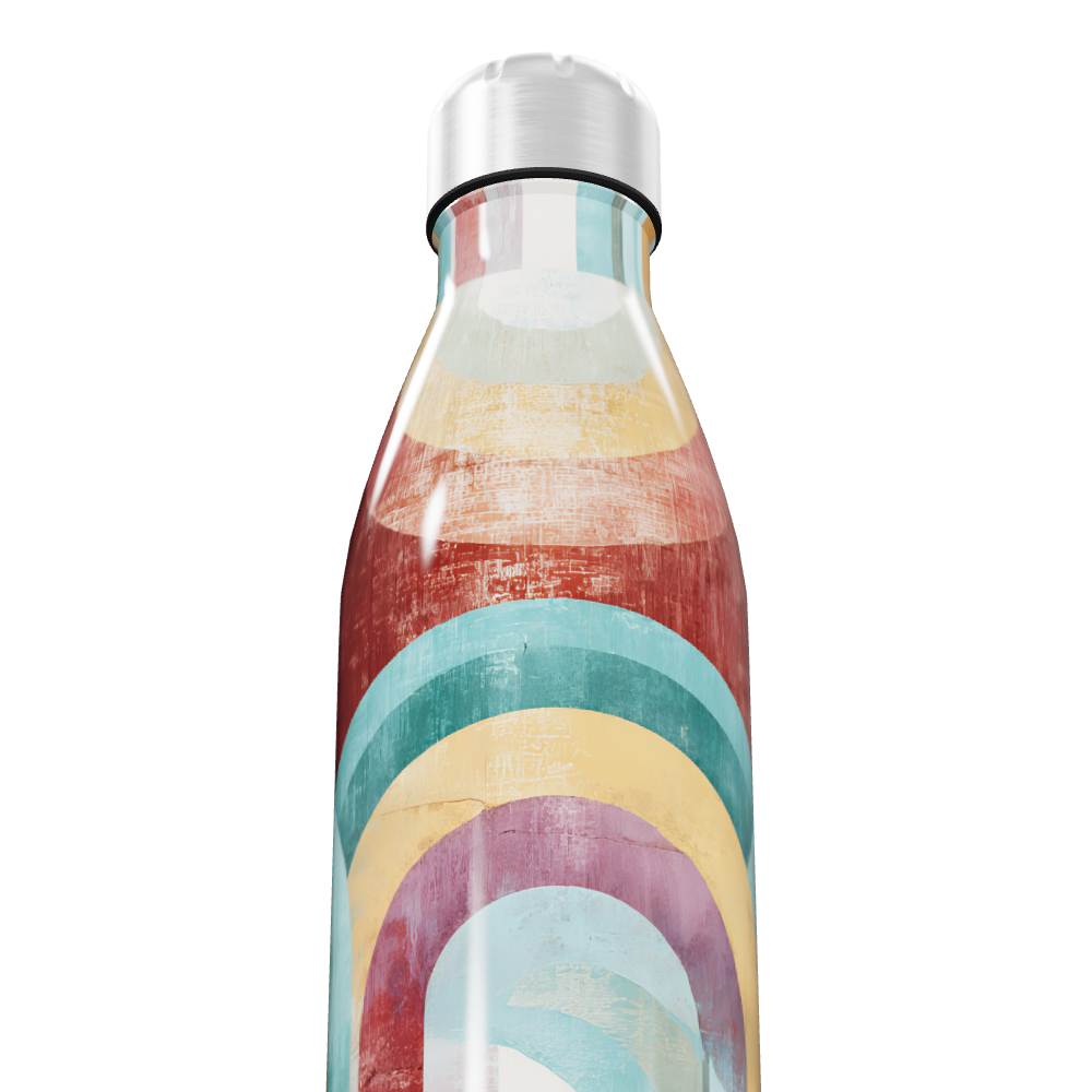 Garrafa Inox - Estampa Arcos Multicoloridos