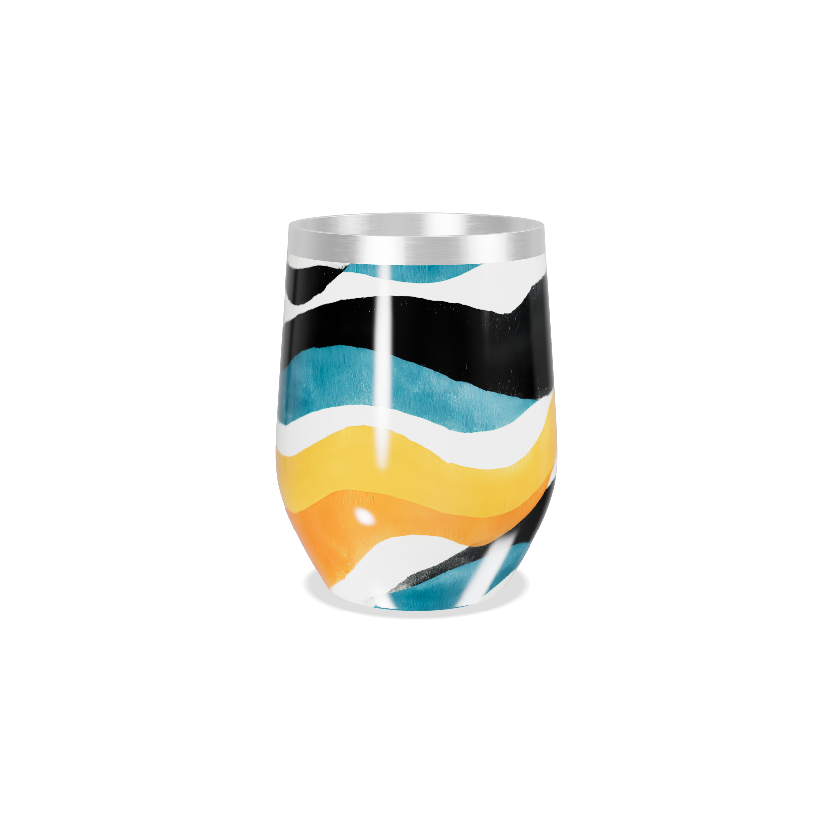 Copo Térmico Slim - Listras Coloridas Aço Inox