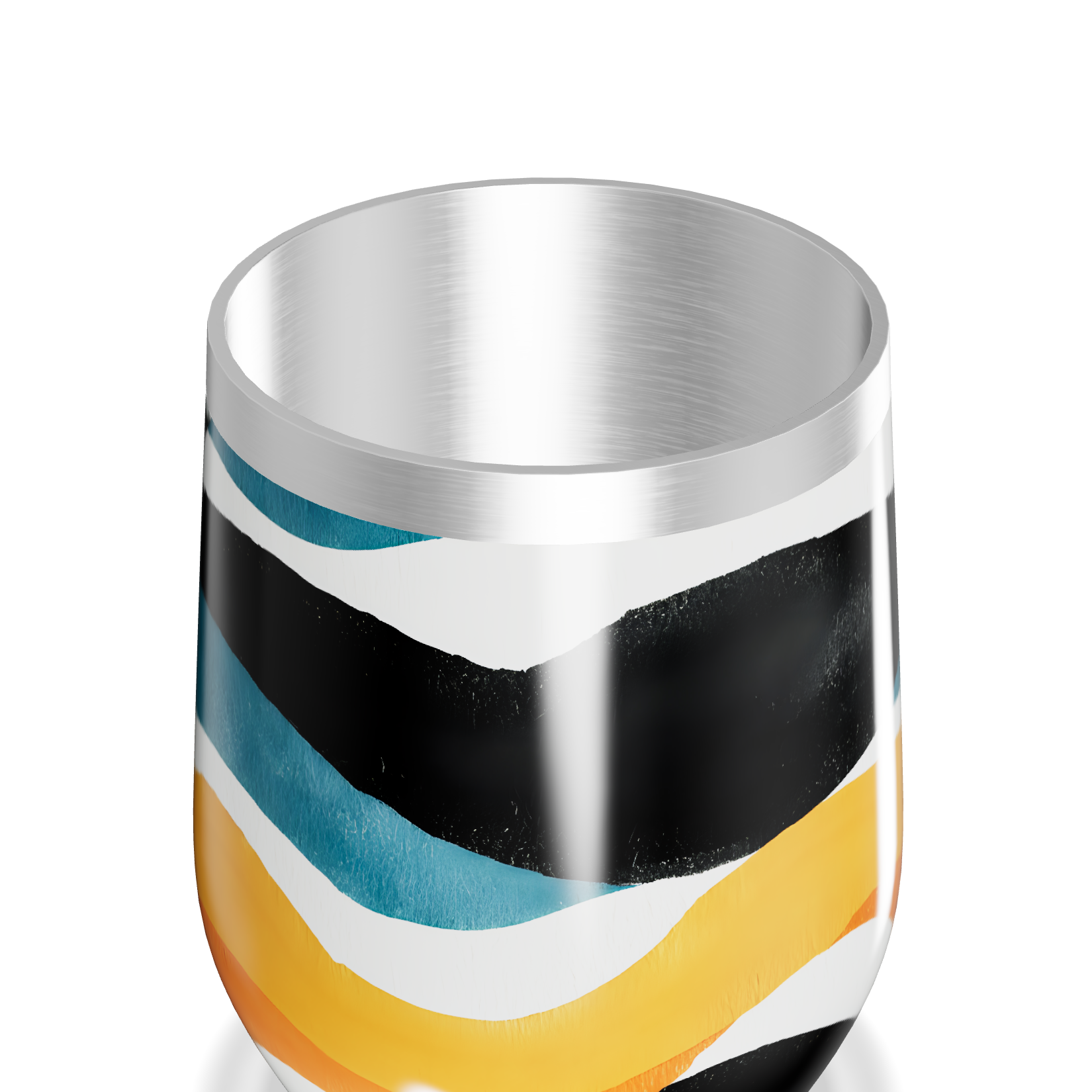 Copo Térmico Slim - Listras Coloridas Aço Inox