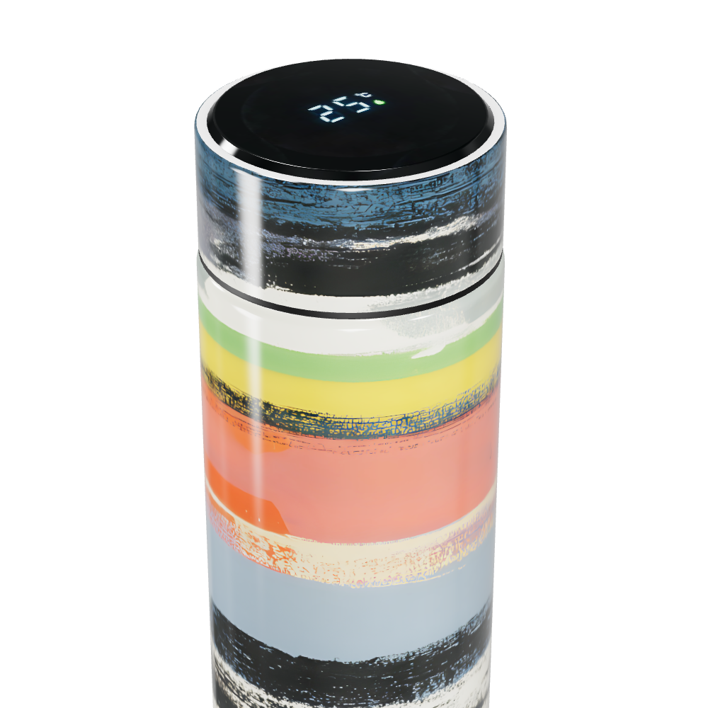 Garrafa Térmica Touch Listrada Multicolorida