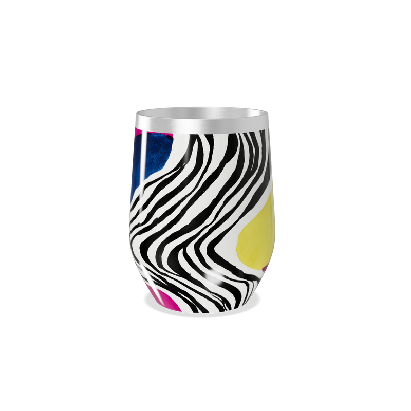 Copo Térmico Slim - Estampa Zebra Colorida