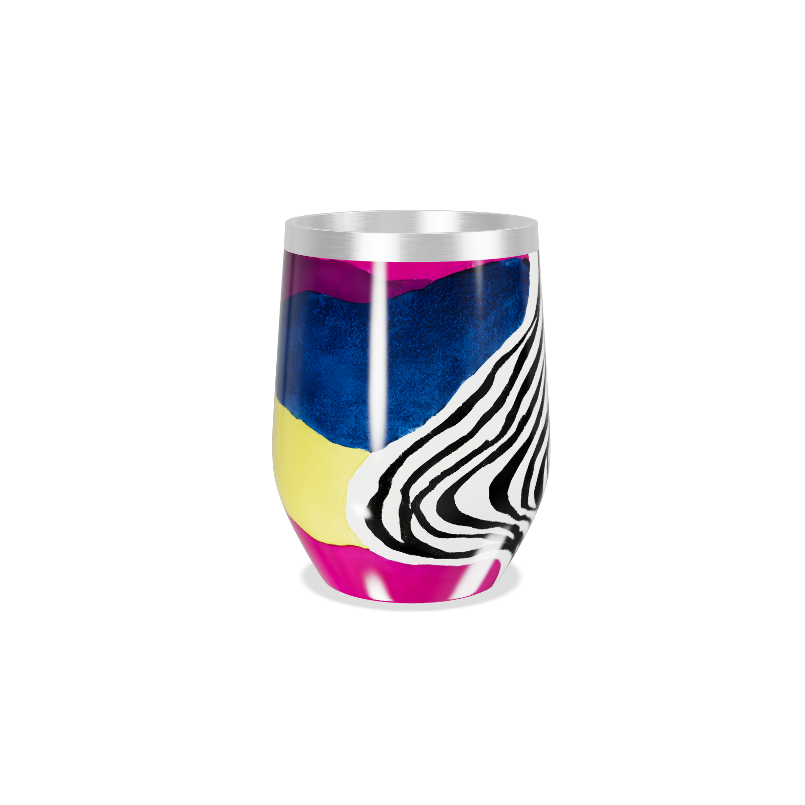 Copo Térmico Slim - Estampa Zebra Colorida