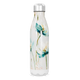 Garrafa Inox Flores Azul Branca