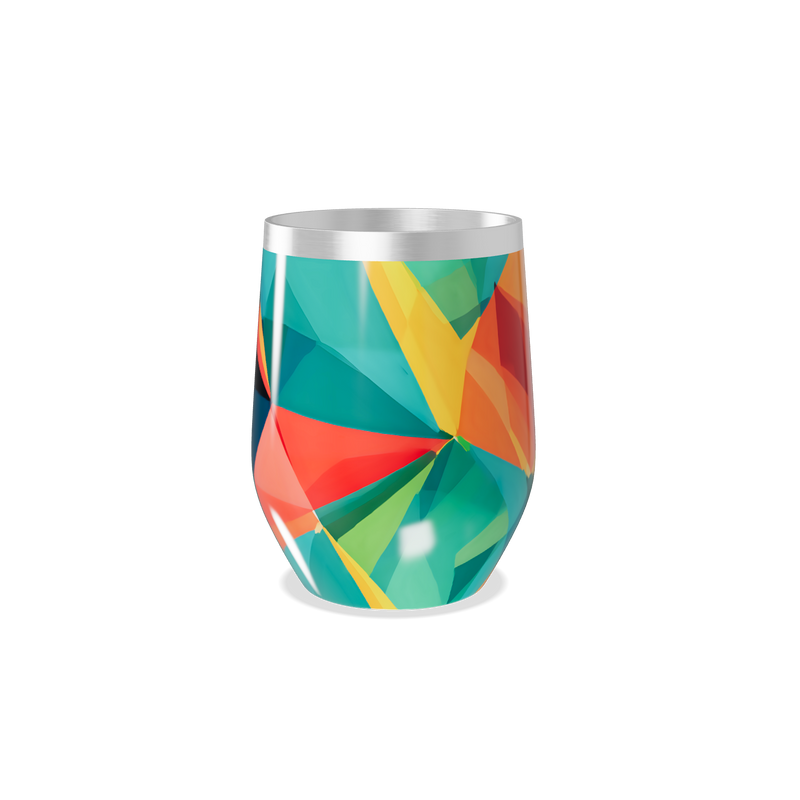 Copo Térmico Slim - Estampa Geométrica Colorida