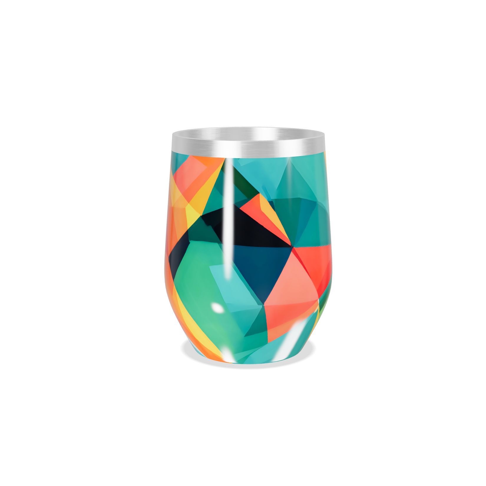 Copo Térmico Slim - Estampa Geométrica Colorida