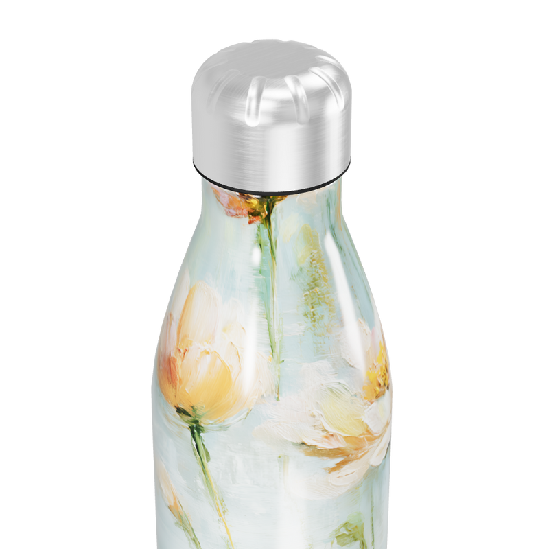 Garrafa Inox Floral - Estampa Flores Pastel