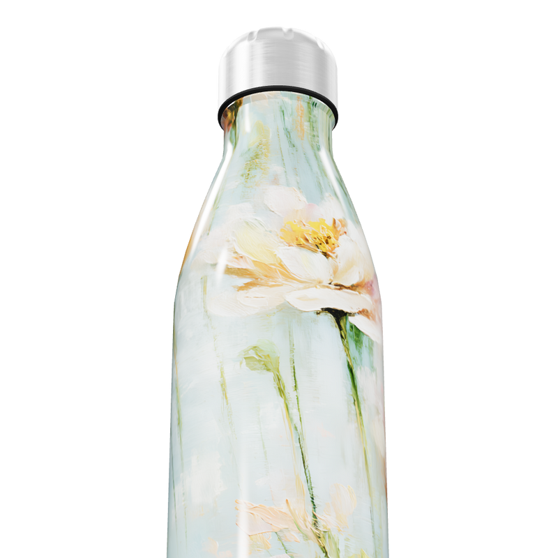 Garrafa Inox Floral - Estampa Flores Pastel
