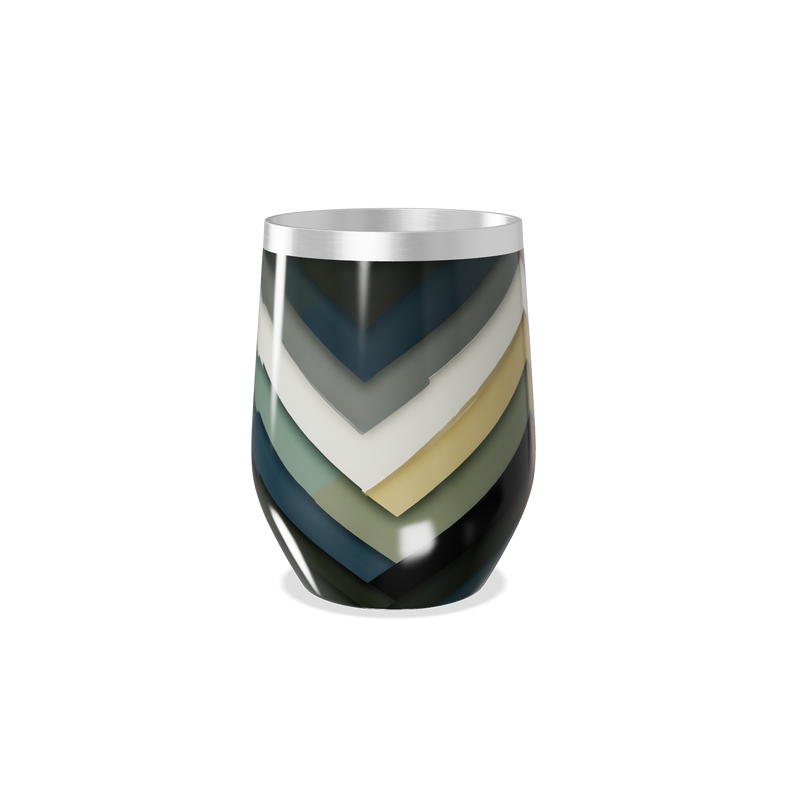 Copo Térmico Slim Chevron Colorido Inox