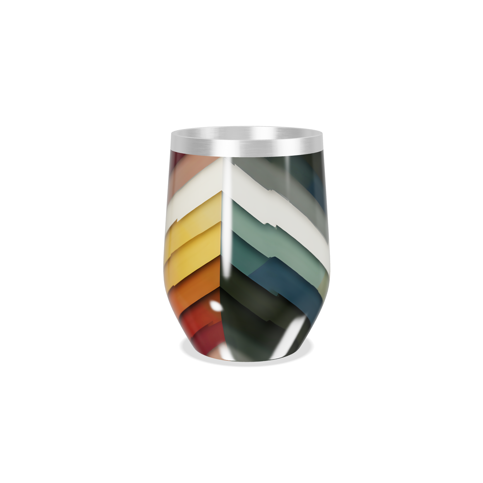 Copo Térmico Slim Chevron Colorido Inox